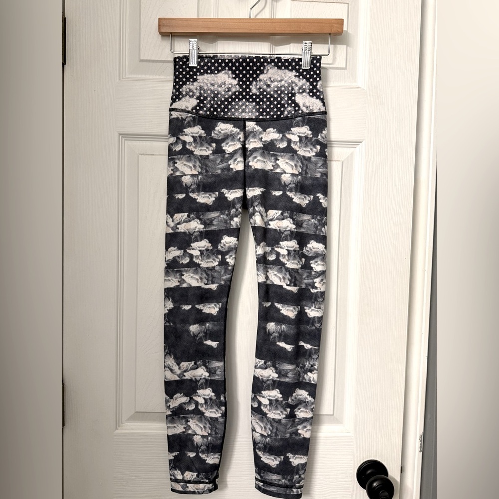 Lululemon Polkadot and stripe floral leggings